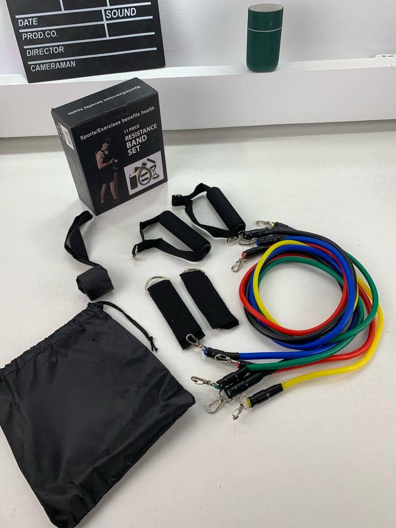 Cordes élastiques de musculation Ensemble de bandes pour sport 11Pcs (5Kg-45Kg) – طقم التدريب المنزلي - Sport - صورة 8