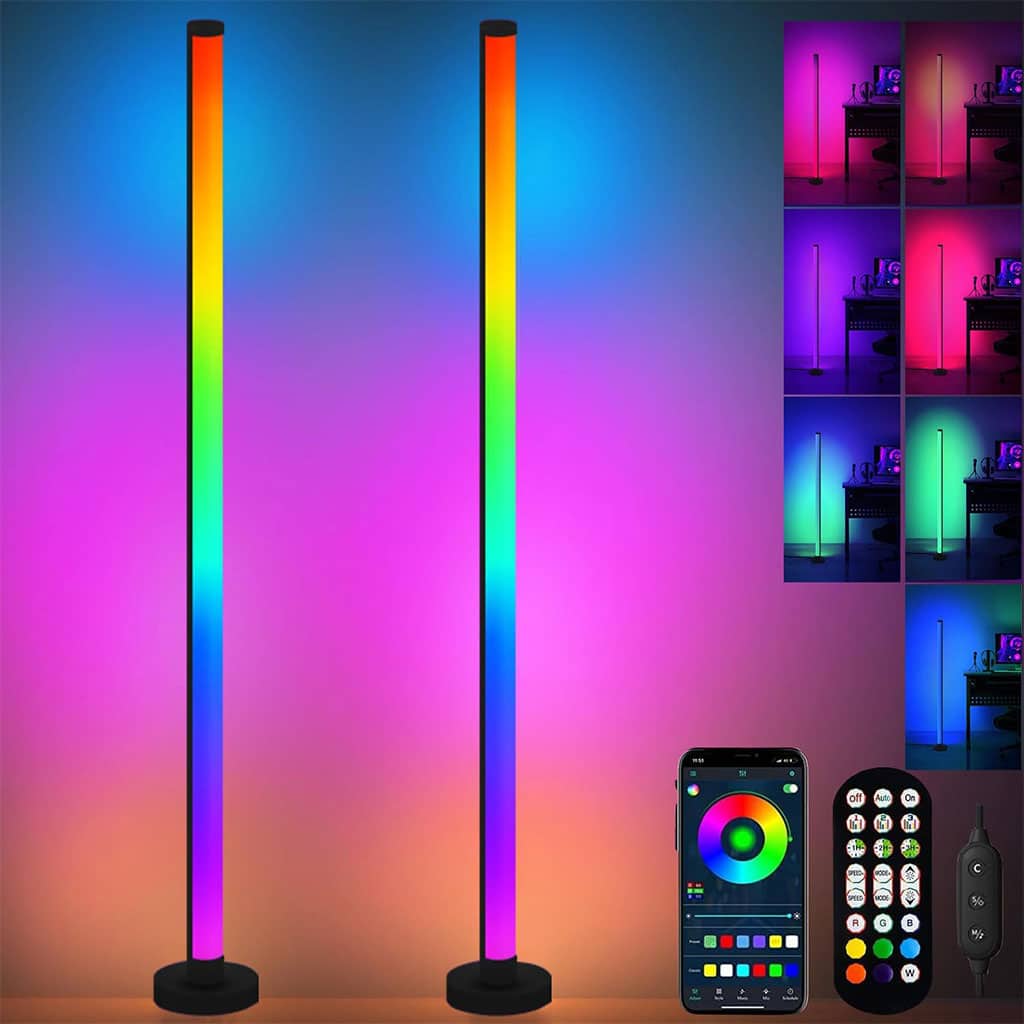 Lampadaire d’Angle LED RGB à Intensité Variable – مصباح ملون للديكور - Électronique - صورة 4
