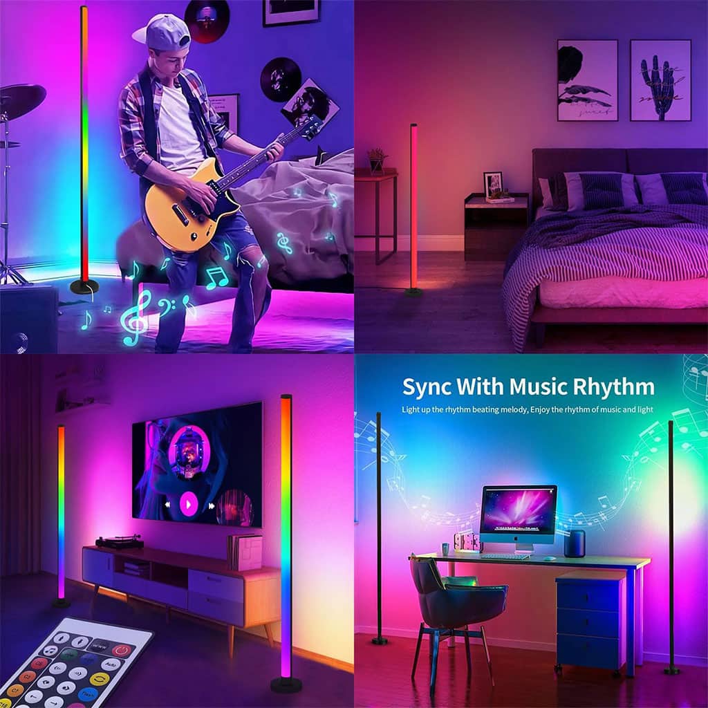 Lampadaire d’Angle LED RGB à Intensité Variable – مصباح ملون للديكور - Électronique - صورة 5