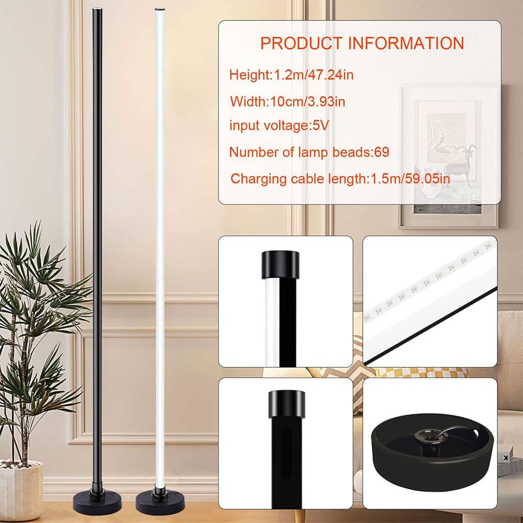 Lampadaire d’Angle LED RGB à Intensité Variable – مصباح ملون للديكور - Électronique - صورة 6