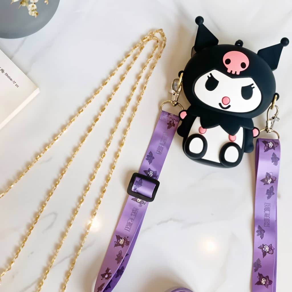 Mini Sac à Bandoulière Kuromi – Accessoire Kawaii pour Enfants et Fans de Manga - Divers - صورة 6