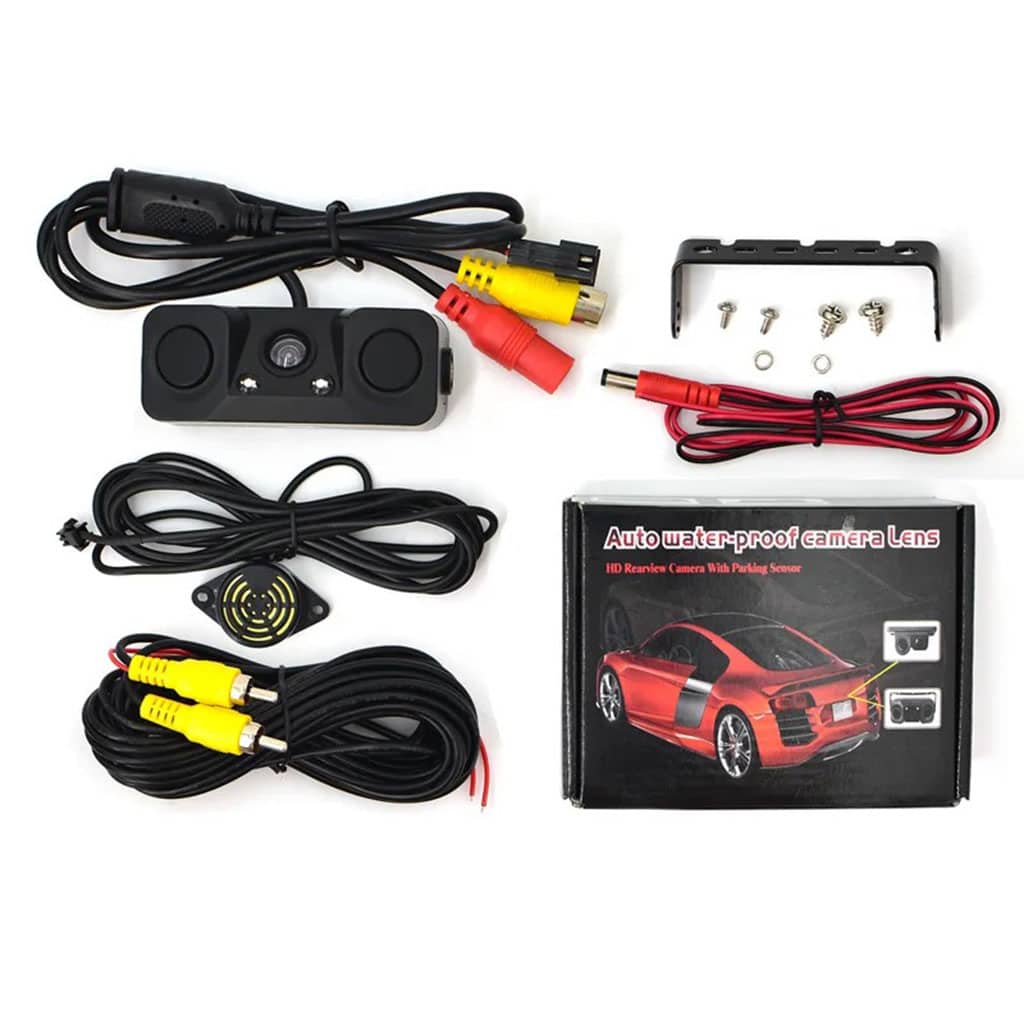 Kit de caméra de recule avec double capteur de de stationnement – كاميرة خلفية مع رادارات خلفية - Accessoires Auto/Moto - صورة 7