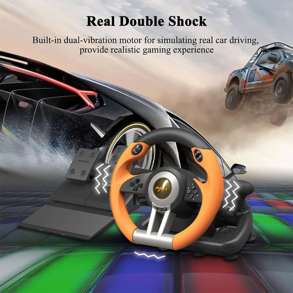 PXN V3 Pro Volant de Course à 180° avec Pédales et Retour de Vibration - Jouet & Gaming - صورة 2
