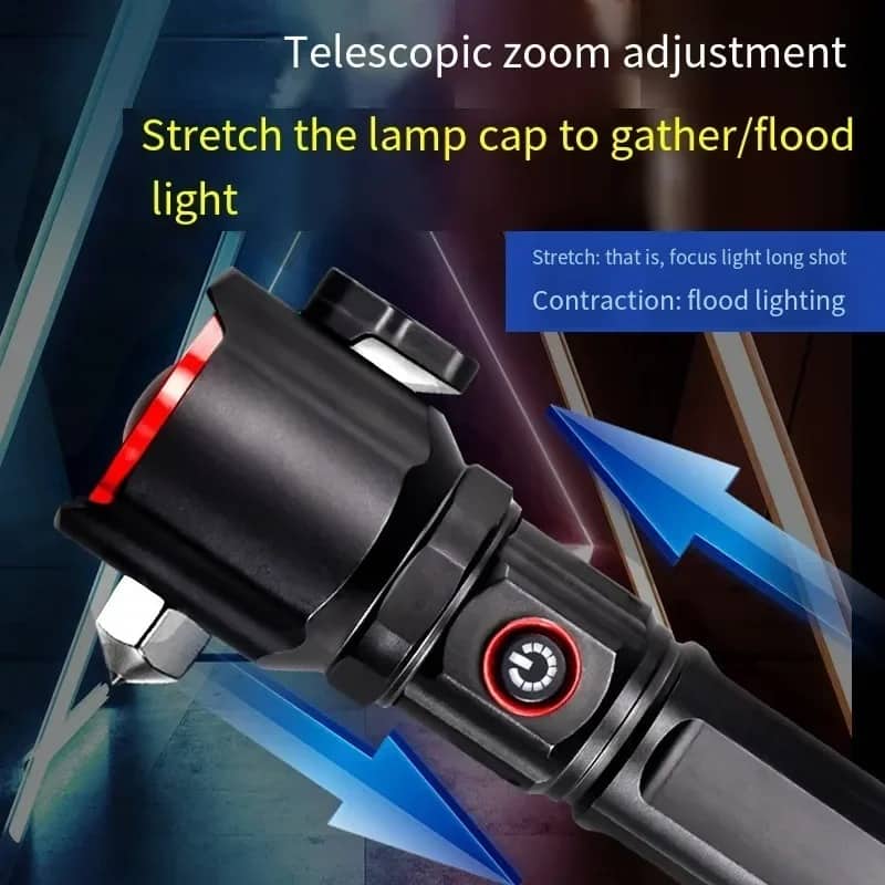 Lampe Torche Multifonctionnel LED Puissante Rechargeable par USB Avec PowerBank – طورش عالي السطوع - Camping et Randonnée - صورة 2