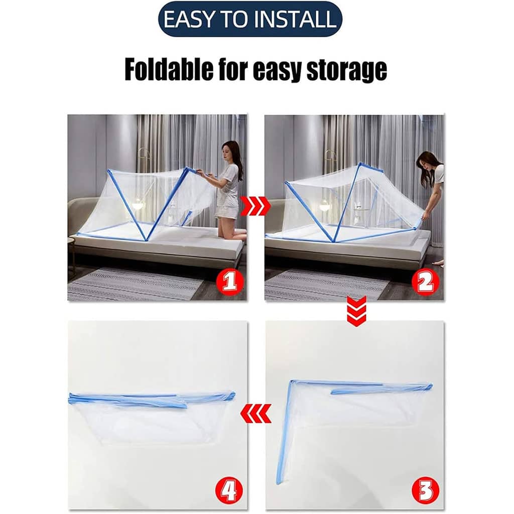 Moustiquaire Pliable Facile à Installer Pour Lit 2 Place – ناموسية لسرير شخصين - Maison - صورة 4