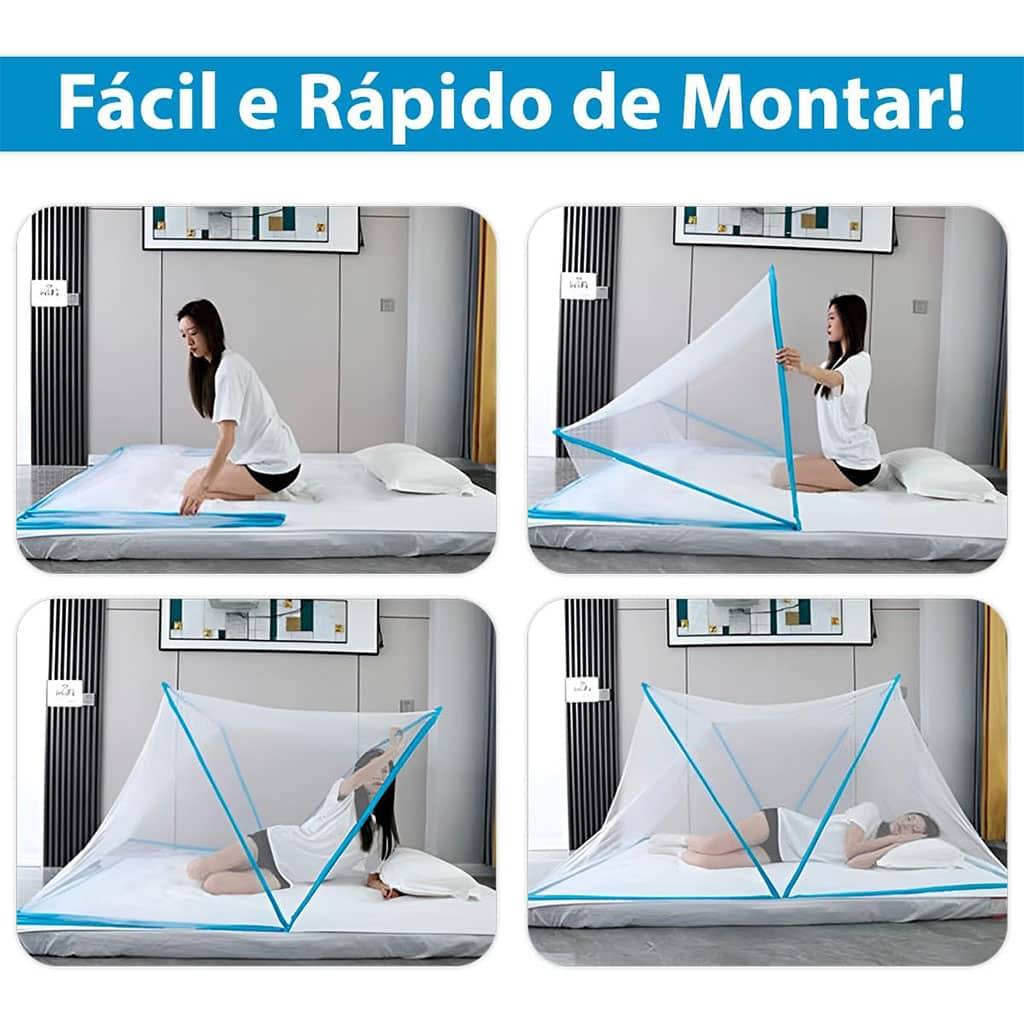 Moustiquaire Pliable Facile à Installer Pour Lit 1 Place – ناموسية لسرير شخص واحد - Maison - صورة 4