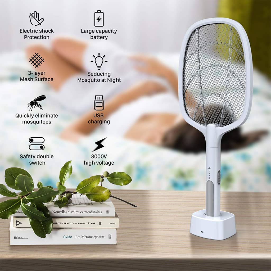 Tapette à mouches électrique 2 en 1 rechargeable par USB LTD638 – صاعق الناموس - Électronique - صورة 4