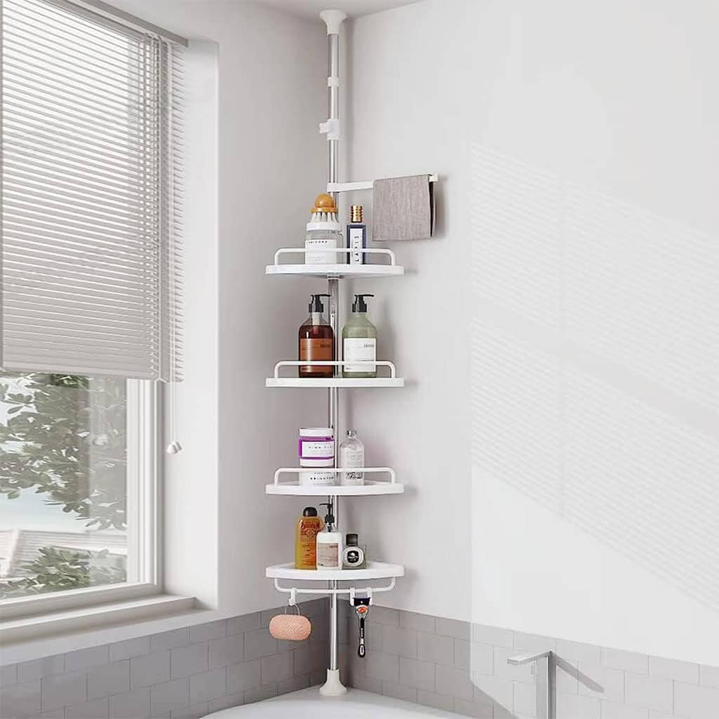 Étagère de douche d’angle à 4 niveaux réglable 260cm – رف حمام قابل للتعديل - Maison - صورة 7
