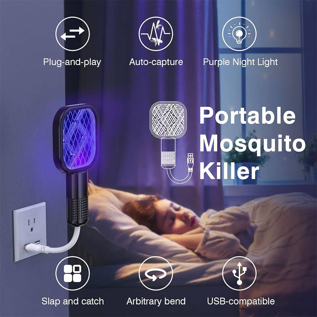 Mini Tapette à mouches USB avec Lumière LED Violette – مصيدة الناموس - Électronique - صورة 2