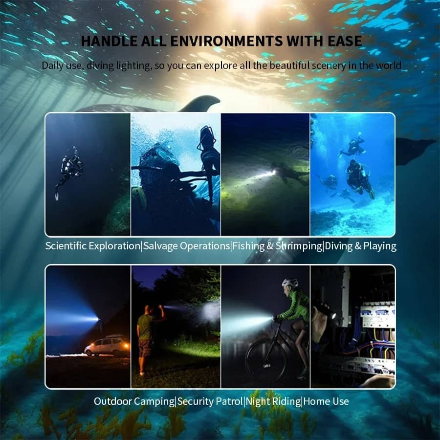 Lampe Frontale de Plongée Étanche et Rechargeable – مصباح غطس - Électronique - صورة 4