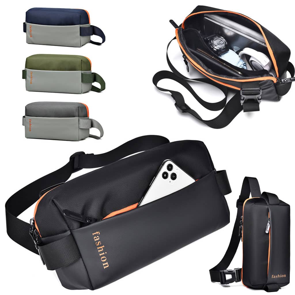 Sac de Poitrine Fashion pour hommes avec bandoulière LX067 – حقيبة أغراض حجم كبير