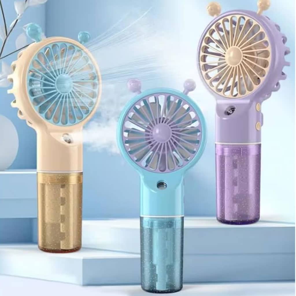 Humidificateur et Ventilateur Portatif avec Batterie Rechargeable USB 2en1 – مروحة ومعطر جو - Électronique - صورة 3