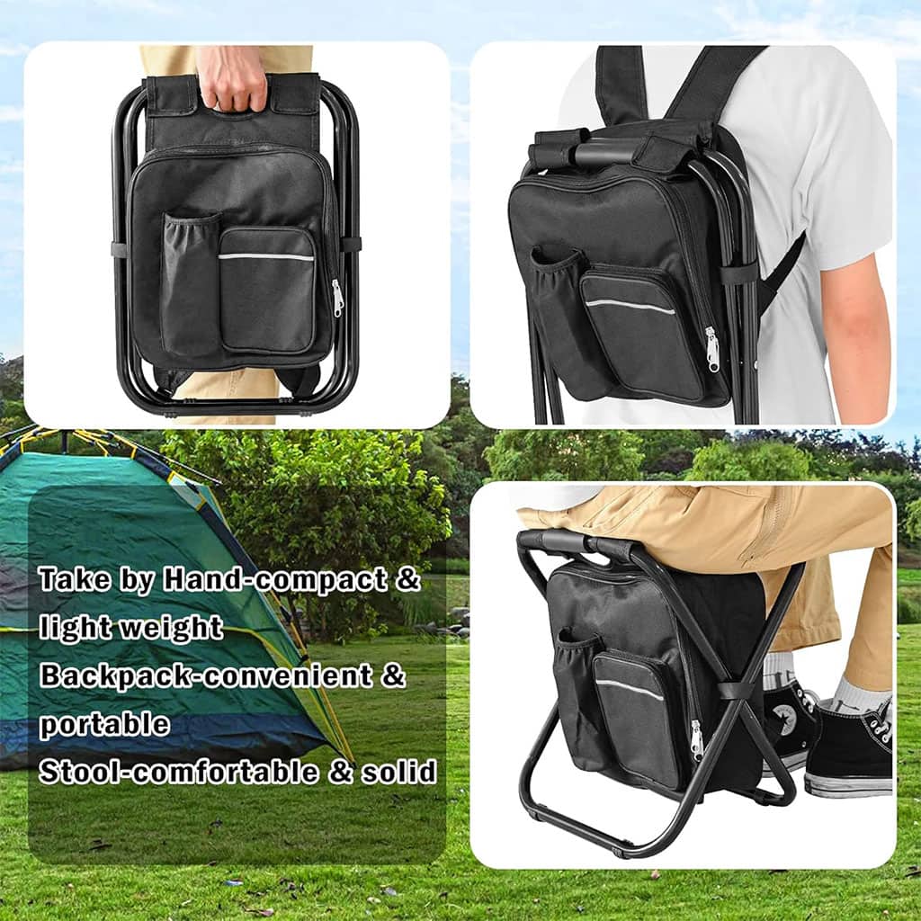 Sac à Dos Isotherme et Chaise Multifonction pour Camping 3en1 – كرسي وحقيبة تخييم - Camping et Randonnée - صورة 7