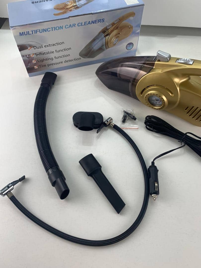 Aspirateur Portable 4 en 1 pour Voiture avec Gonfleur de Pneu Numérique – مكنسة كهربائية وجهاز نفخ العجلات - Accessoires Auto/Moto - صورة 8