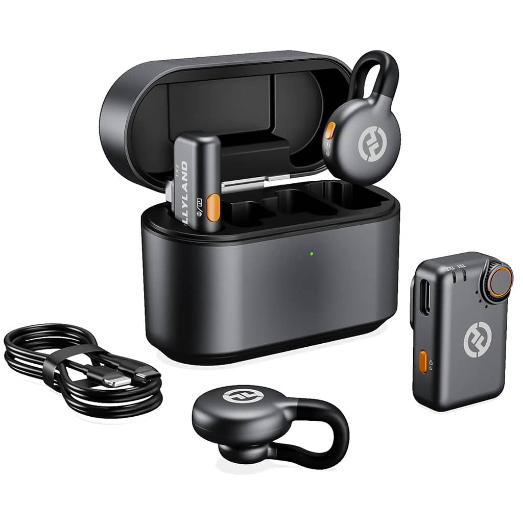Microphone cravate sans fil Hollyland Lark M2S Combo (récepteur caméra + récepteur USB-C + câble Lightning) - Électronique - صورة 2