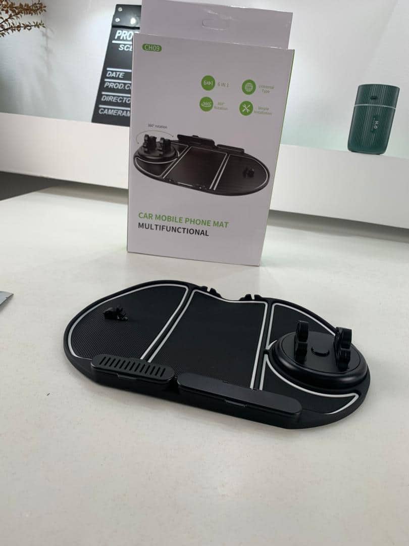 Tapis De Téléphone Antidérapant pour Voiture 6en1 Rotation à 360° – منظم أغراض في سيارة - Accessoires Auto/Moto - صورة 8