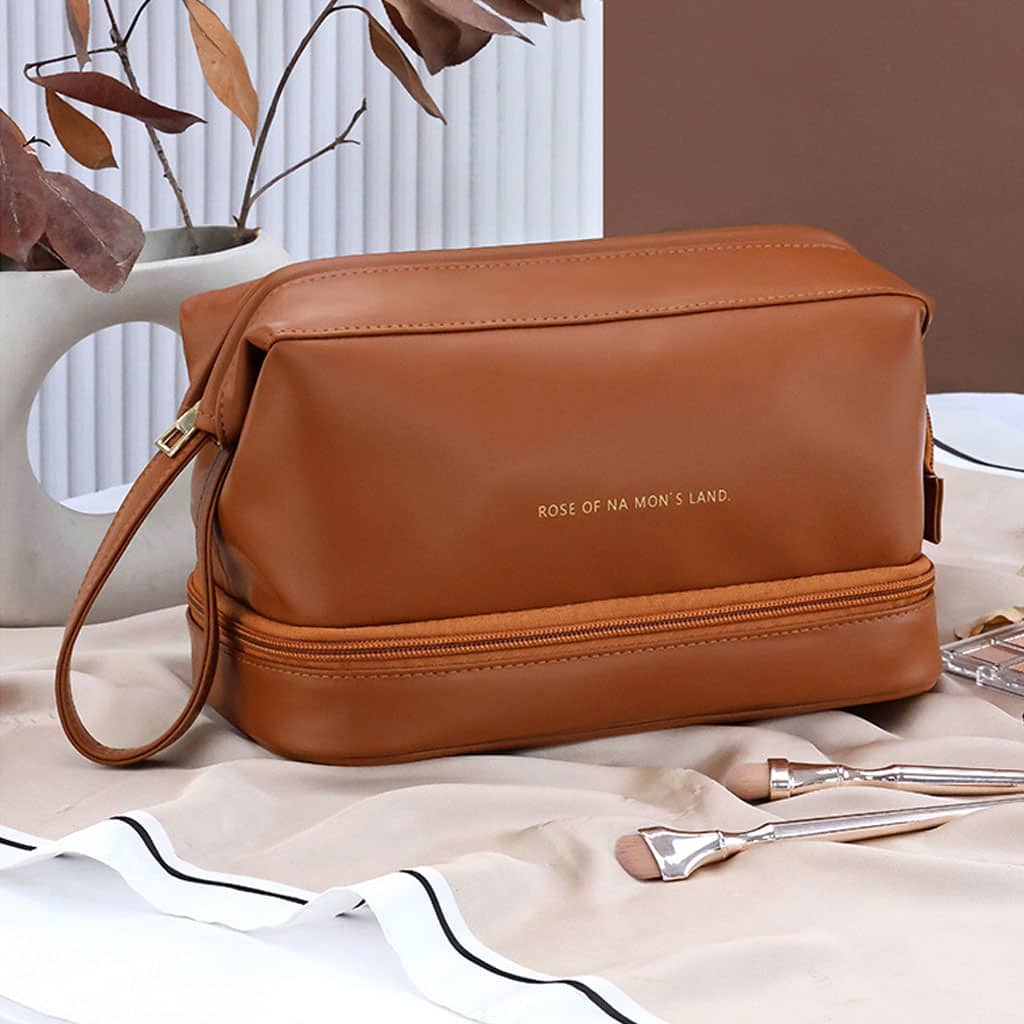 Trousse Maquillage et Pinceaux Imperméable à Double Couche - Soins et Beauté - صورة 4