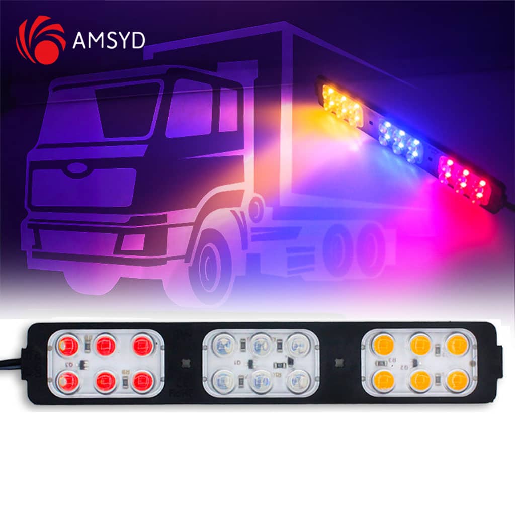 Feux stroboscopiques LED 12-24V 3 Couleur pour Véhicules 1Pcs – مصابيح إشارية ملونة - Accessoires Auto/Moto - صورة 2