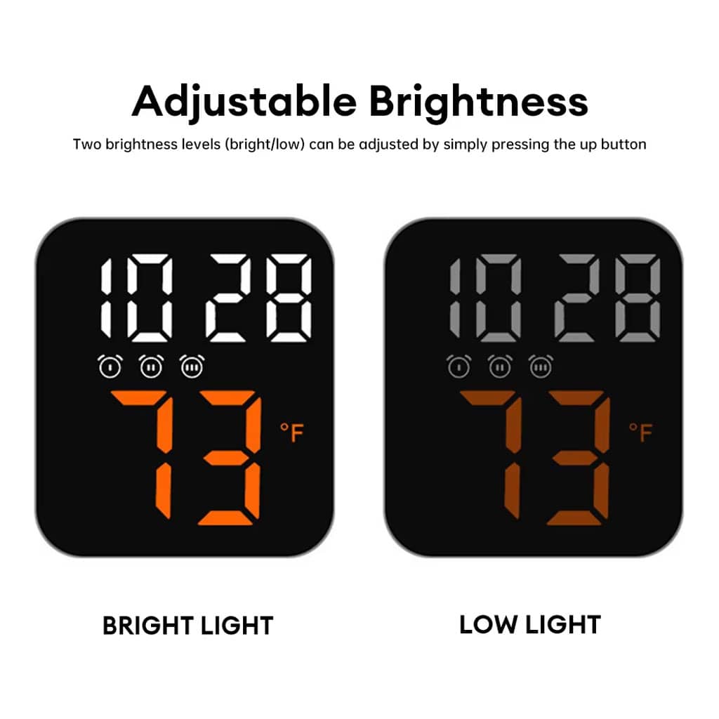 Horloge Murale Électronique avec Température GH8015 – ساعة إلكترونية مع عرض درجة الحرارة - Électronique - صورة 3