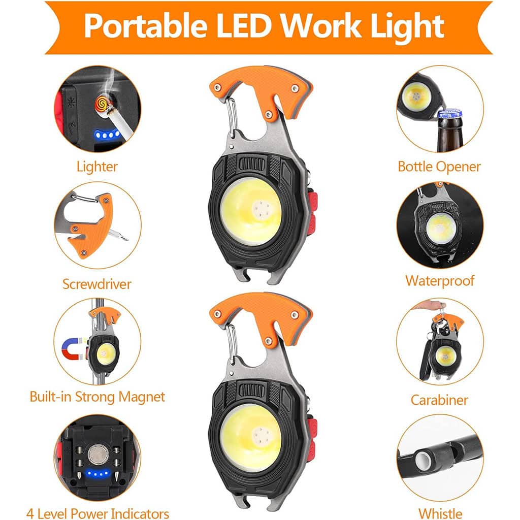 Mini Lampe LED Portable Rechargeable 8en1 – مصباح متعدد الإستعمالات - Camping et Randonnée - صورة 5