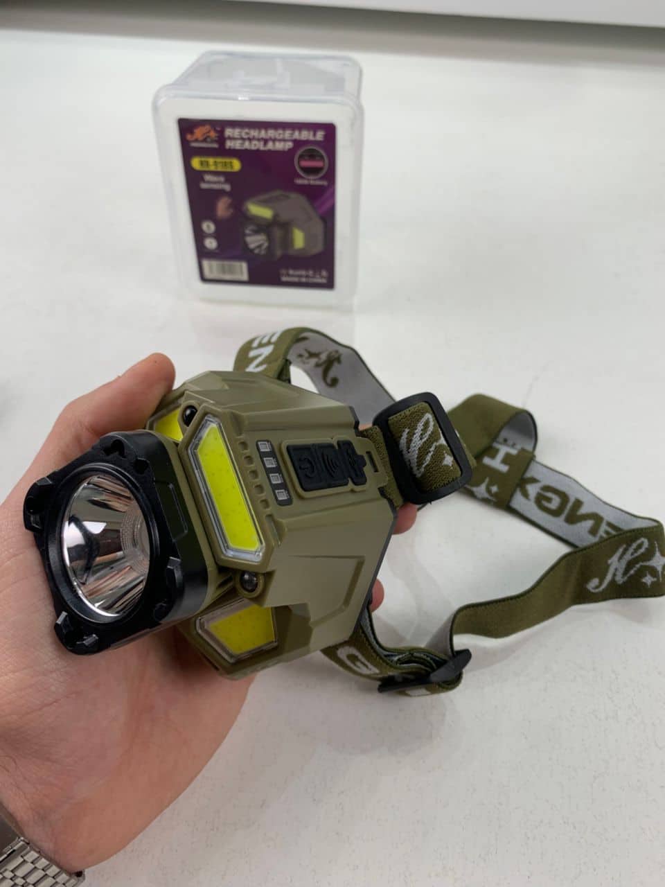 Lampe frontale rechargeable avec capteur de mouvement – مصباح مع مستشعر حركة - Camping et Randonnée - صورة 9