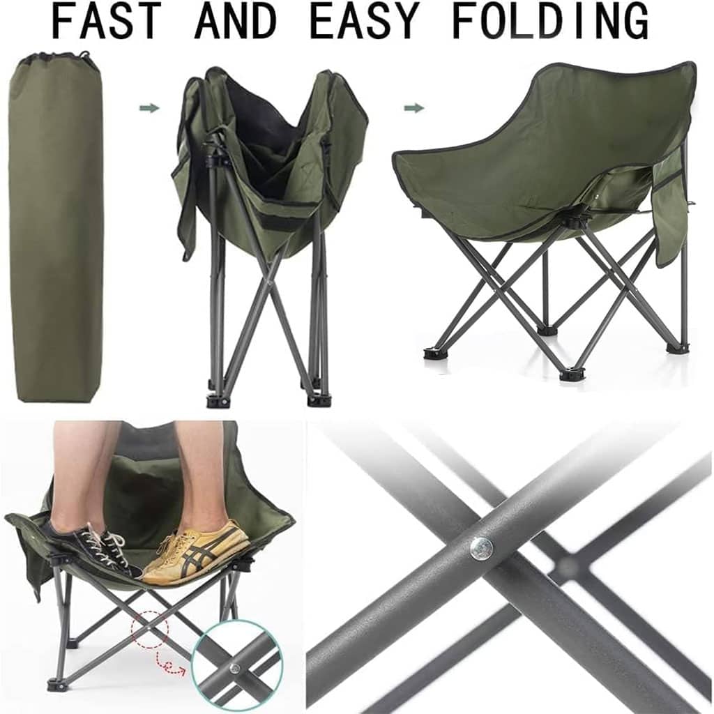 Chaise de Camping Pliante Confortable et Portable Pm – كرسي إسترخاء قابل للطي - Camping et Randonnée - صورة 3