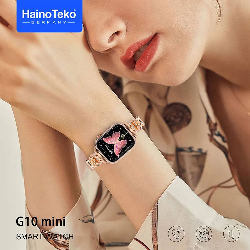 Haino Teko Germany G10 Mini Amoled Display 4 paires de bracelets – ساعة ذكية للنساء - Électronique - صورة 6