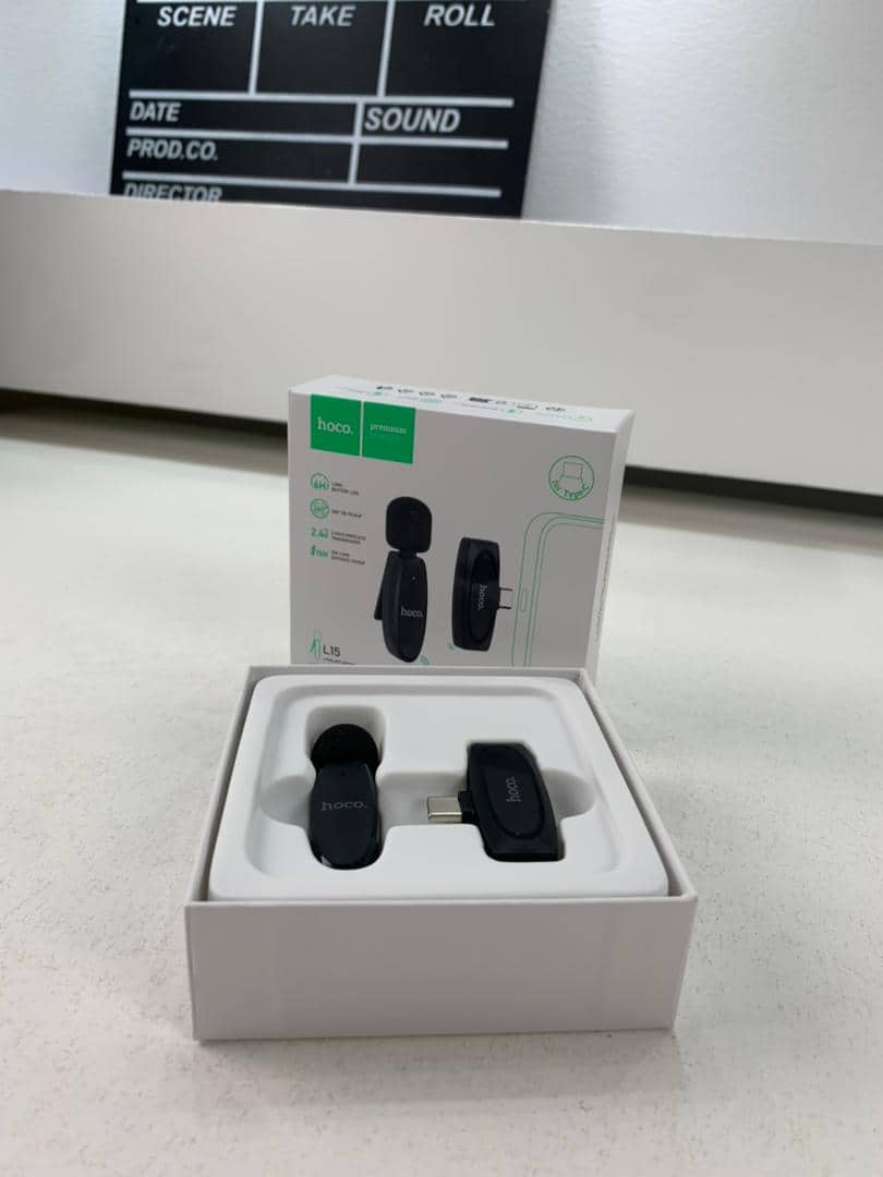 Hoco L15 Microphone Cravate Sans fil Type-C – ميكروفون لاسلكي أصلي - Électronique - صورة 9