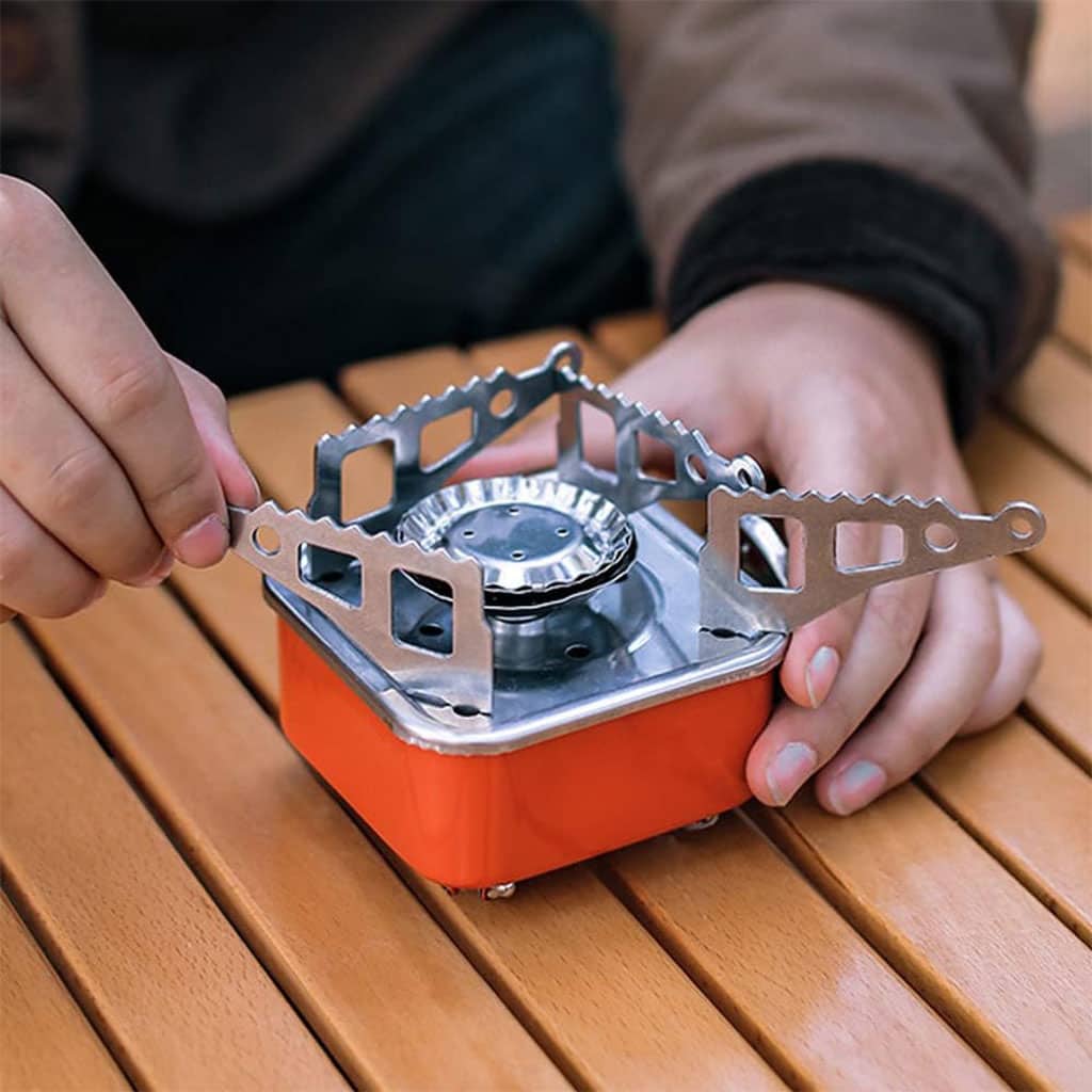 Mini réchaud à gaz pliable en métal pour camping – موقد غاز محمول - Camping et Randonnée - صورة 3