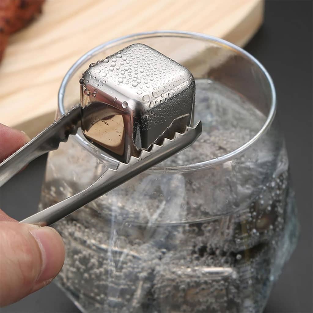 Pierres de glaçons réutilisables en acier inoxydable pour votre boisson – مكعبات الثلج للتبريد لمدة طويلة - Divers - صورة 2