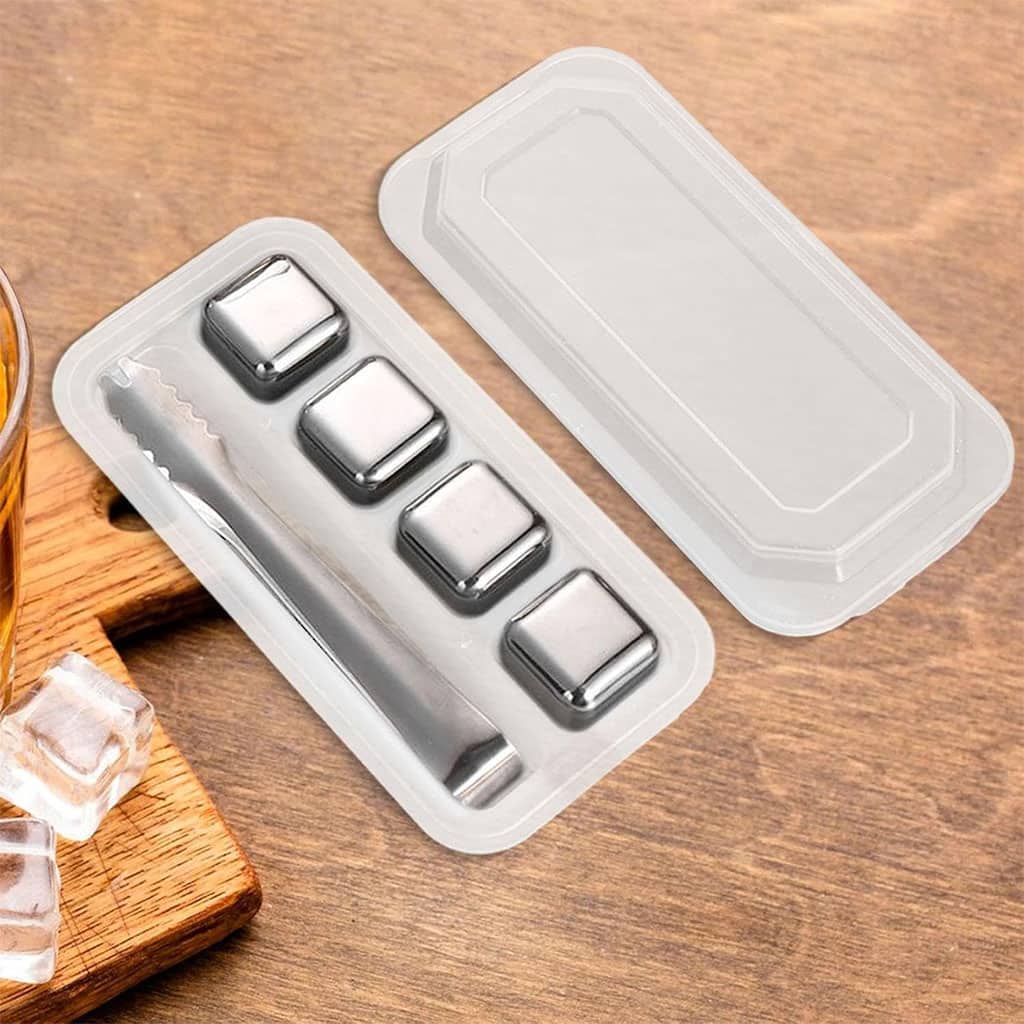 Pierres de glaçons réutilisables en acier inoxydable pour votre boisson – مكعبات الثلج للتبريد لمدة طويلة - Divers - صورة 5