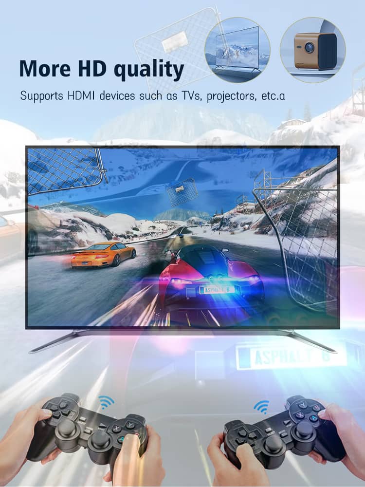 Console de jeu vidéo rétro avec 10000 jeux intégrés +2 manette sans fil 4K HDMI - Jouet & Gaming - صورة 5