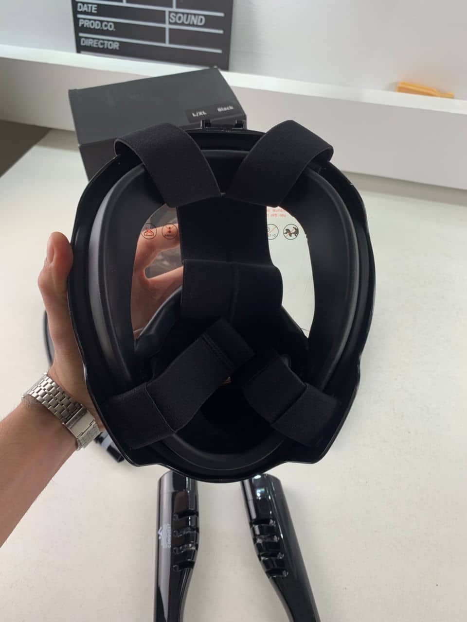 Masque de Plongée Intégral 180 ° Grande vue Anti-buée avec Double Tubes- قناع غوص إحترافي - Vacance & Loisir - صورة 10