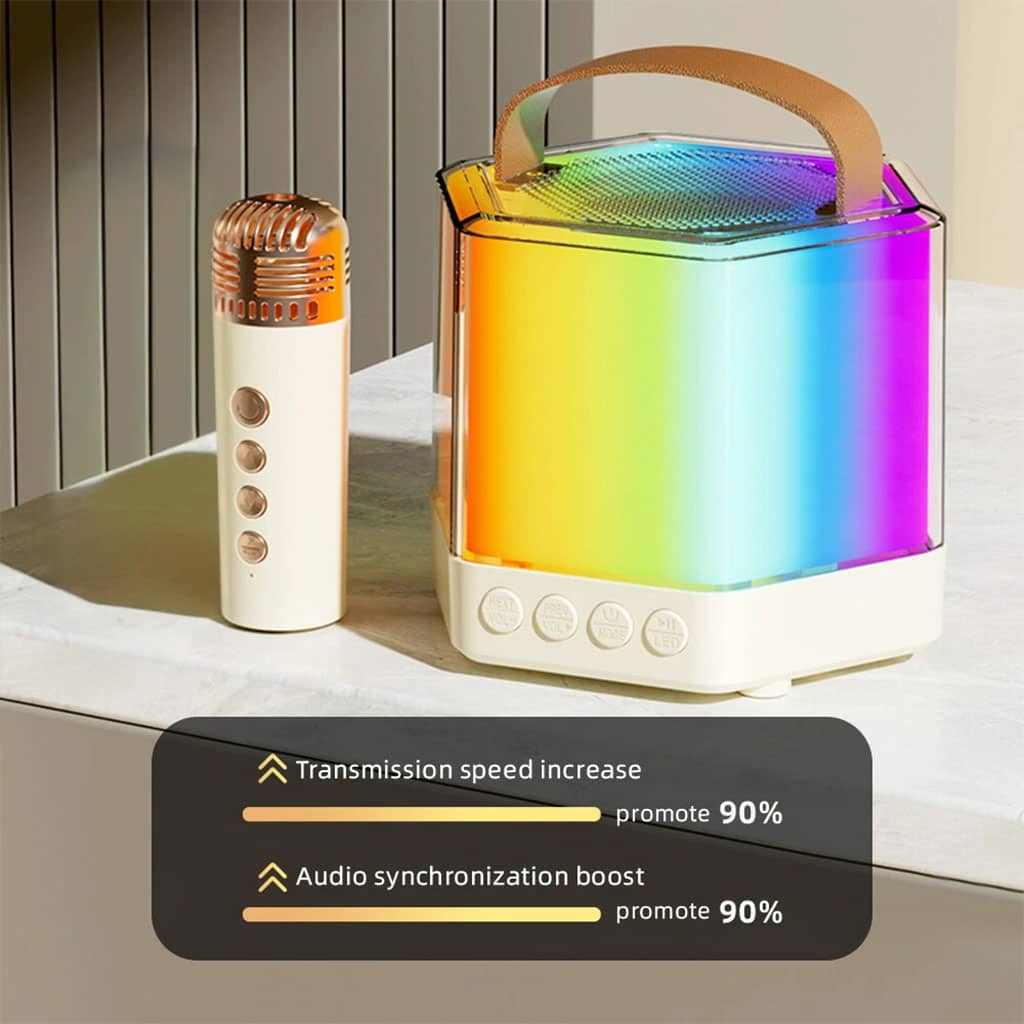 Enceinte Karaoké avec éclairage RVB et microphones sans fil – مكبر صوت كاريوكي - Électronique - صورة 4