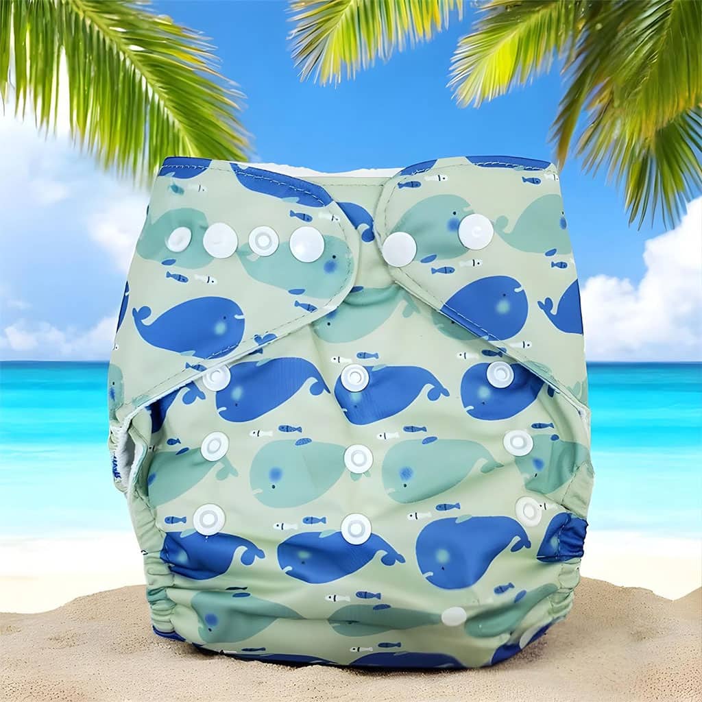 Couche bébé lavable et réutilisable pour Plage et Piscine – حفاضة الرضيع للمسبح - Maternité - صورة 2