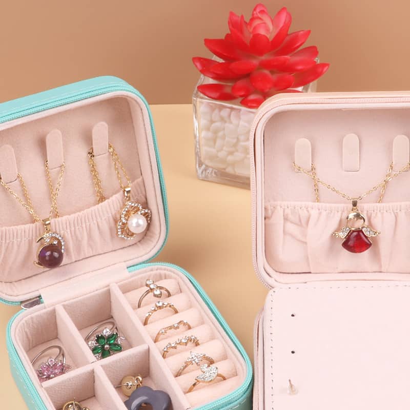 Firla Mini Boîte à Bijoux en cuir avec fermeture éclair – علبة تنظيم المجوهرات - Soins et Beauté - صورة 2
