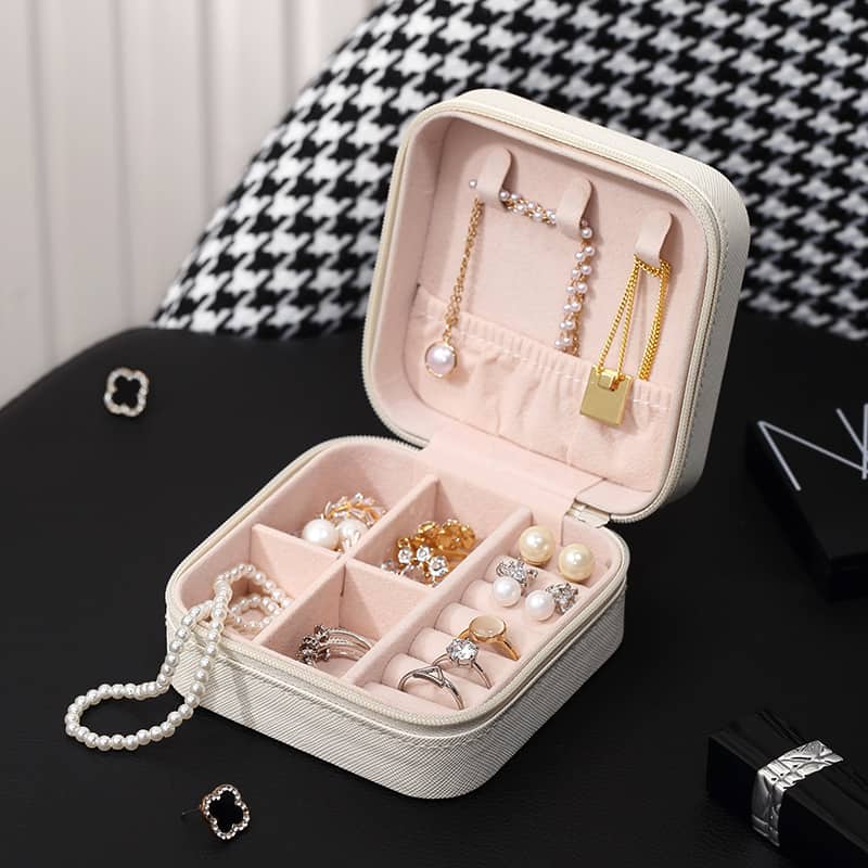 Firla Mini Boîte à Bijoux en cuir avec fermeture éclair – علبة تنظيم المجوهرات - Soins et Beauté - صورة 3