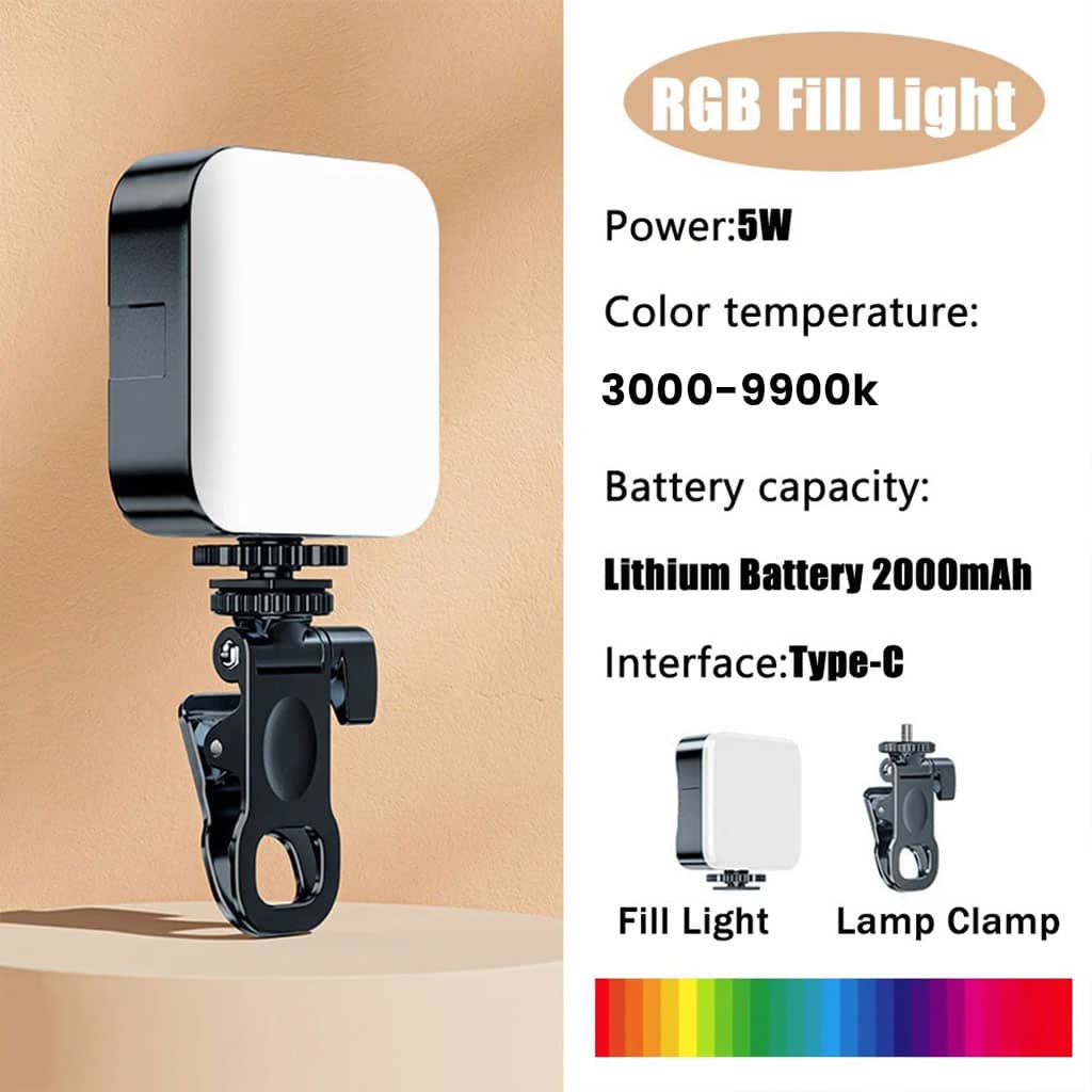 Lampe Selfie RGB Fil Light 3000-9900K U80PRO – مصباح لصناع المحتوى - Électronique - صورة 6