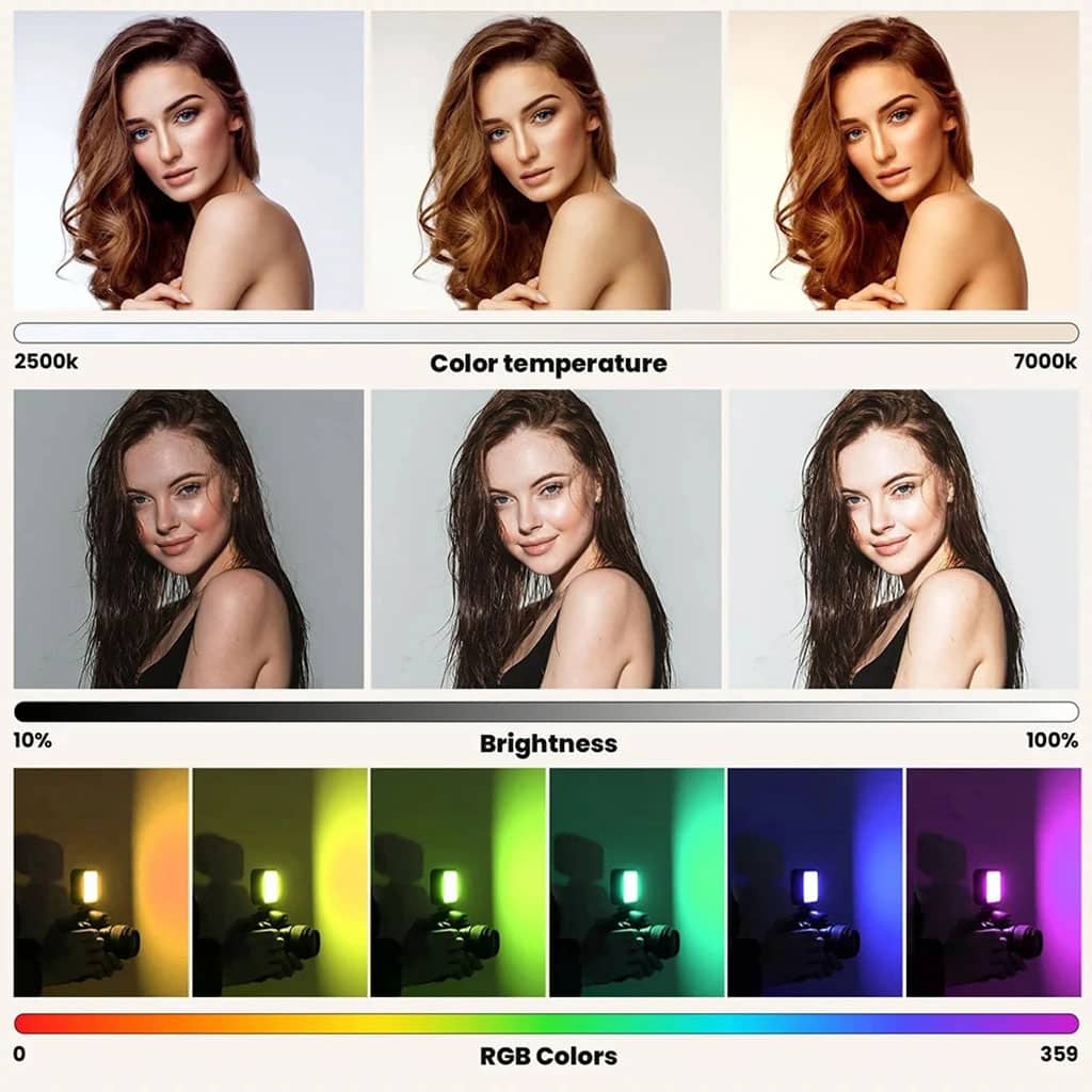 Lampe Selfie RGB Fil Light 3000-9900K U80PRO – مصباح لصناع المحتوى - Électronique - صورة 7