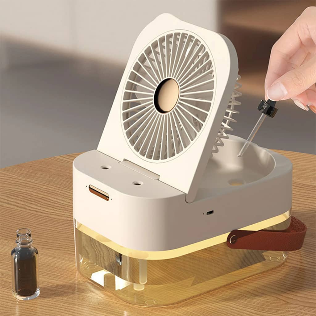Ventilateur 3 Vitesses et Brumisateur avec Grand Réservoir – مروحة ومعطر جو 2في1 - Électronique - صورة 4
