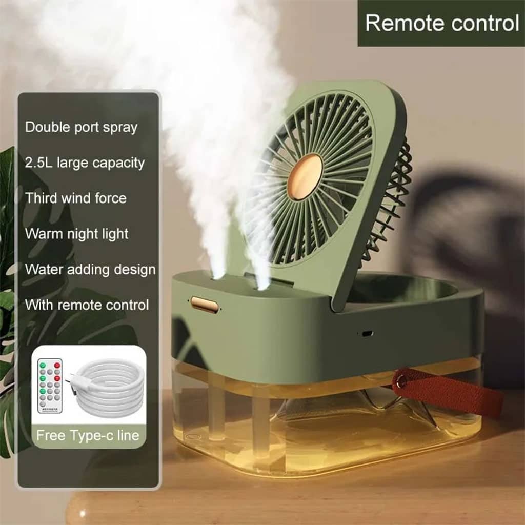 Ventilateur 3 Vitesses et Brumisateur avec Grand Réservoir – مروحة ومعطر جو 2في1 - Électronique - صورة 6