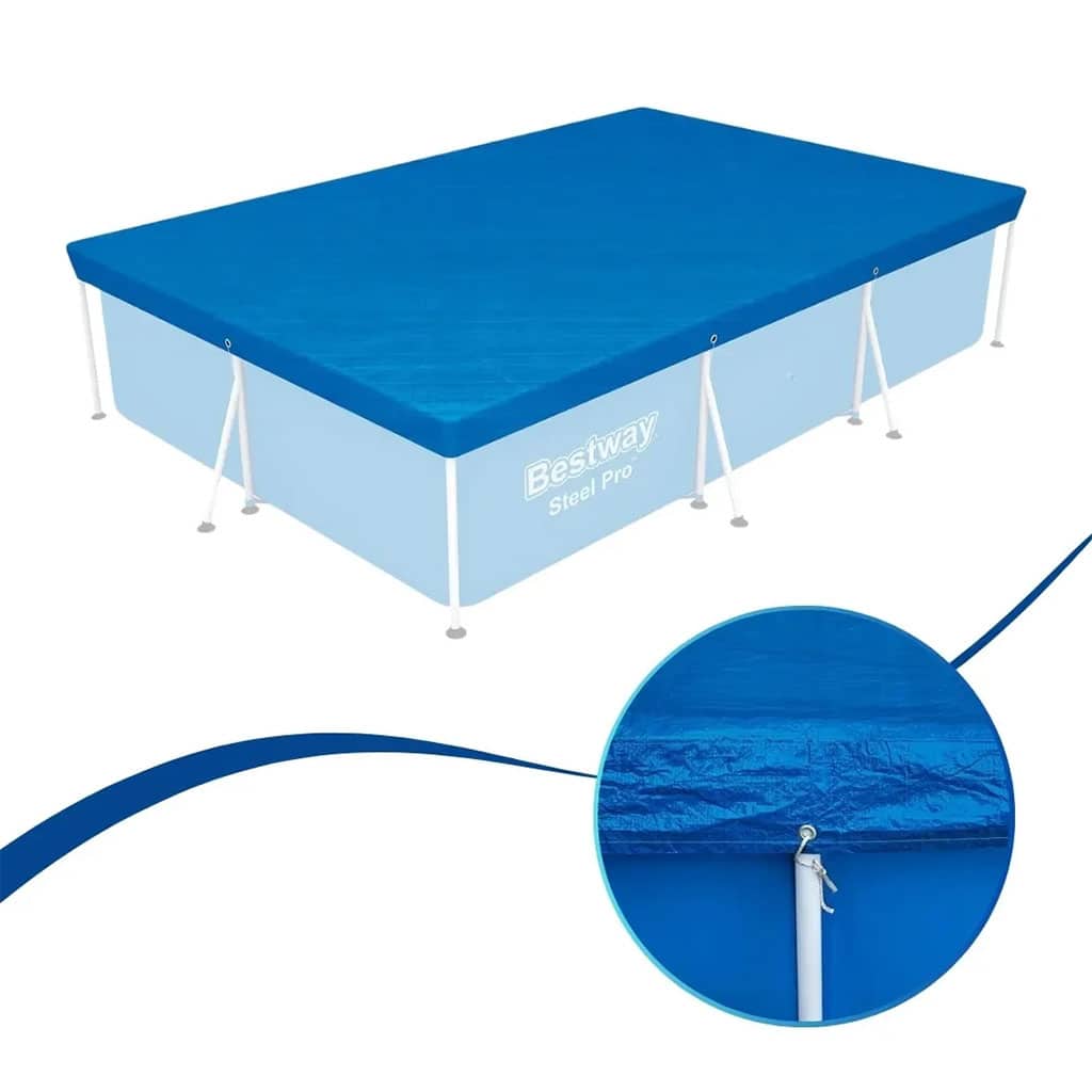 Grande bâche de piscine rectangulaire en polyéthylène 400 x 211 cm Bestway 58107 – غطاء مسبح - Vacance & Loisir - صورة 2