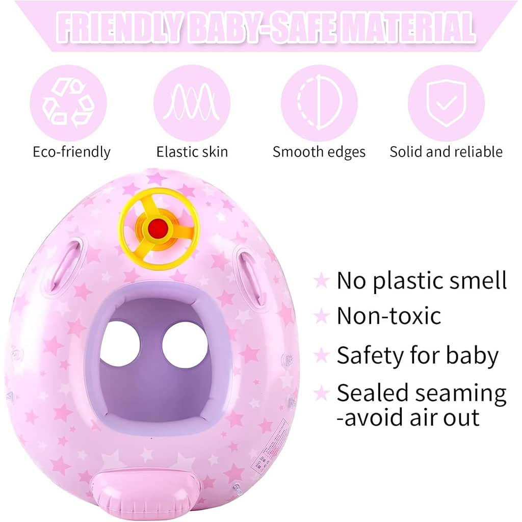 Bouée de natation gonflable pour bébé avec toit et Claxone – عوامة أطفال مع مظلة - Vacance & Loisir - صورة 5