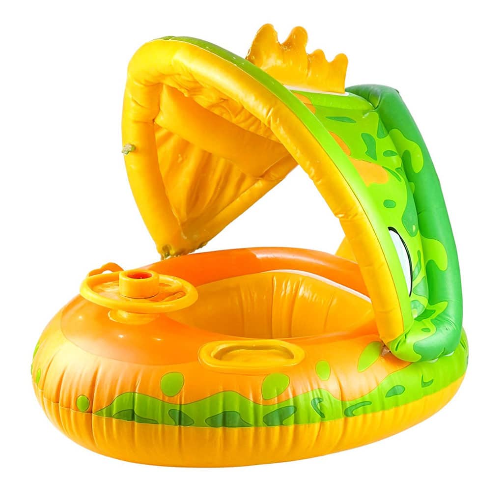 Bouée de natation gonflable pour bébé avec toit et Claxone – عوامة أطفال مع مظلة - Vacance & Loisir - صورة 7
