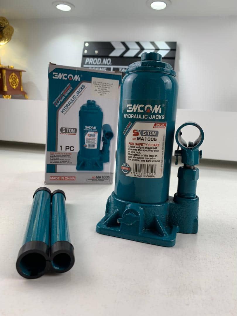 Cric bouteille hydraulique 5 tonnes avec valve de sécurité contre surcharges – حامل المركبات 5 طن - Accessoires Auto/Moto - صورة 4