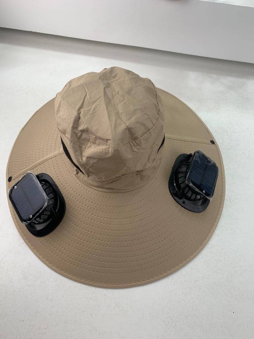 Chapeau de soleil à large bord avec double ventilateur – قبعة للحماية من الشمس مع مروحات - Vacance & Loisir - صورة 9