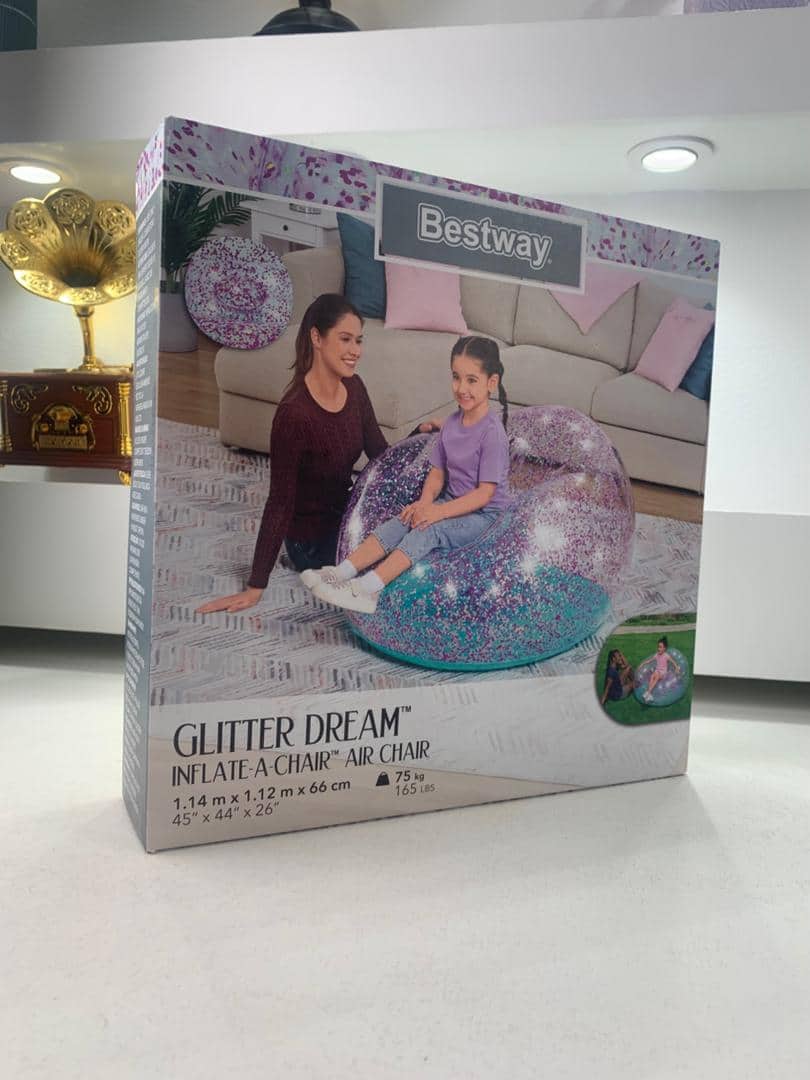 Fauteuil Gonflable Géant Glitter Dream114x112x66 cm Bestway 75115 – أريكة قابلة للنفخ - Vacance & Loisir - صورة 8