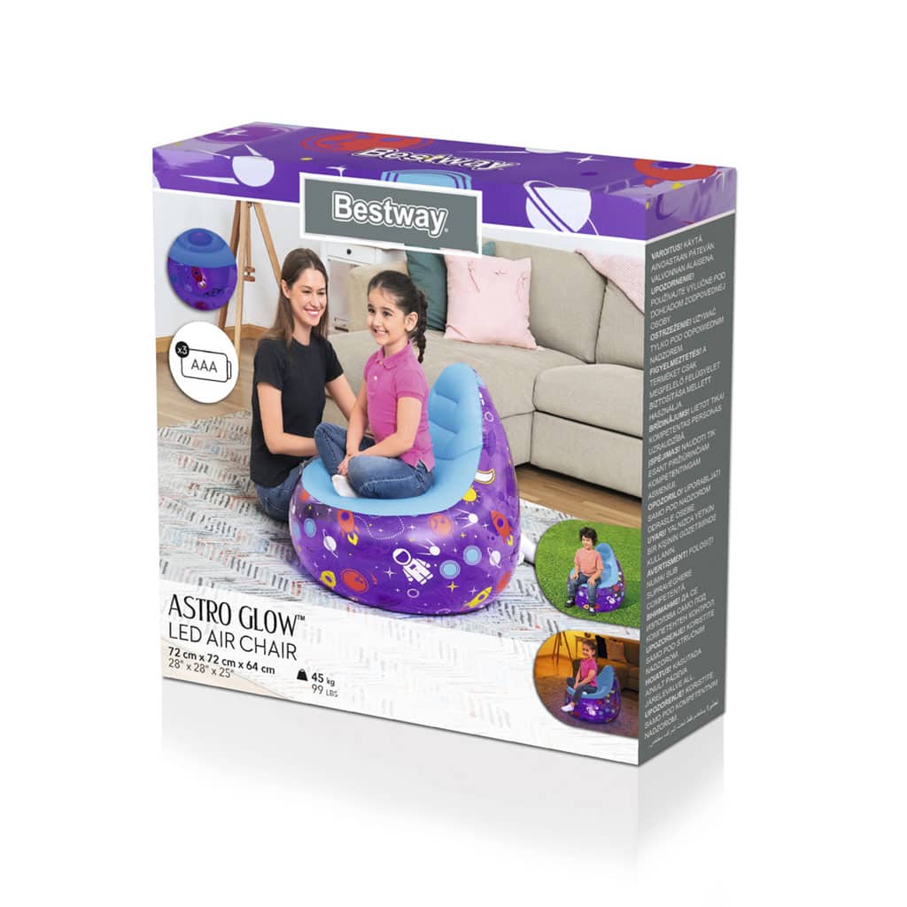 Chaise gonflable LED Kosmos 72 x 72 x 64cm Bestway 75122 – أريكة قابلة للنفخ - Vacance & Loisir - صورة 5