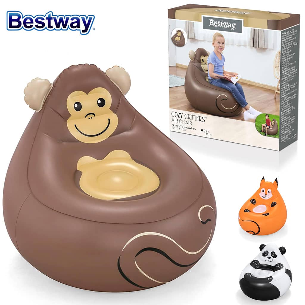 Fauteuil Gonflable Cozy Critters 72 x 72 x 64 cm Bestway 75116 – أريكة قابلة للنفخ - Vacance & Loisir - صورة 2