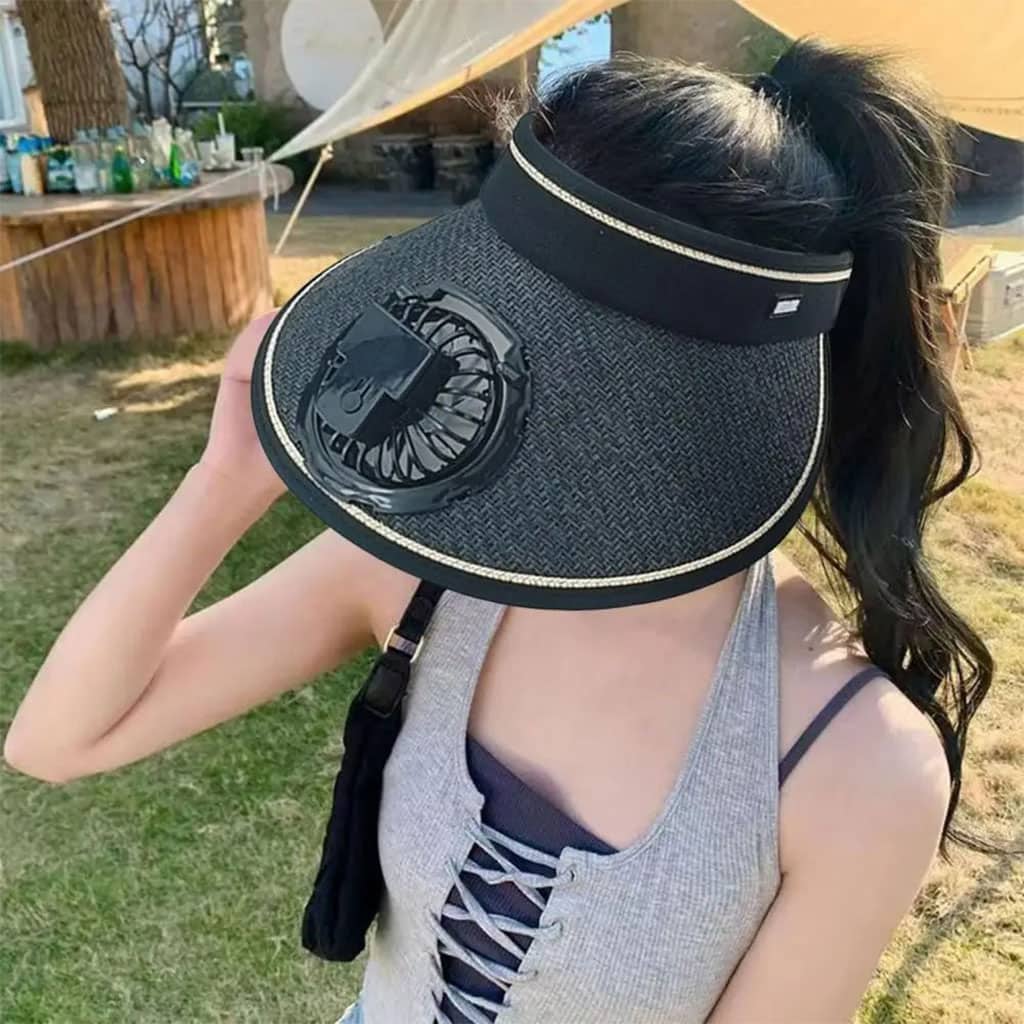 Casquette d’été avec Ventilateur de Refroidissement – قبعة مع مروحة تعمل بالطاقة الشمسية - Vacance & Loisir - صورة 2